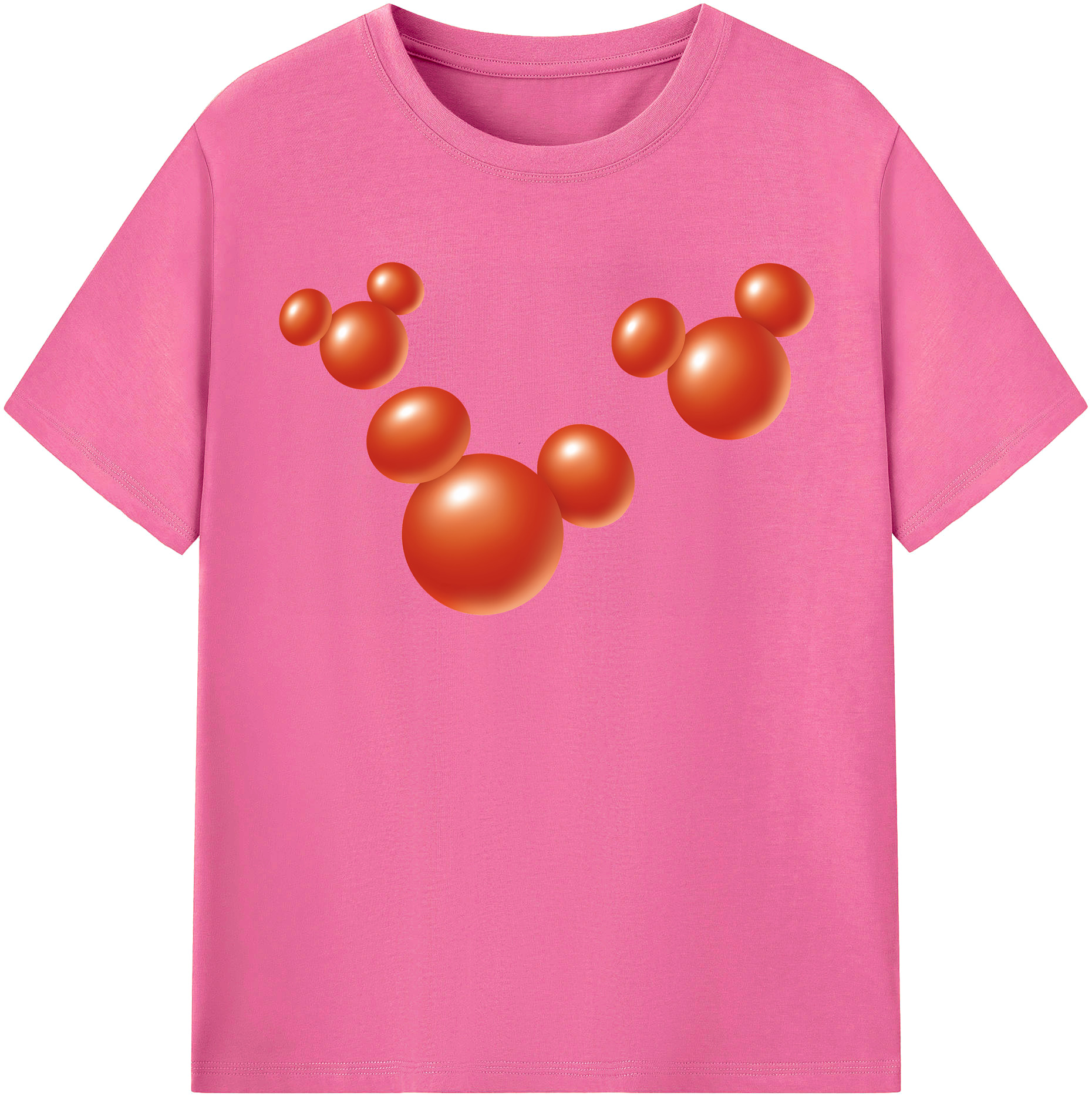 （画像用） ミッキーマウス Mickey Mouse レディースカジュアルプリントTシャツ（綿100％）